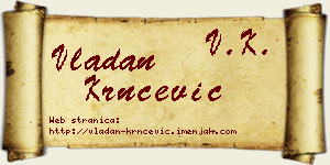 Vladan Krnčević vizit kartica